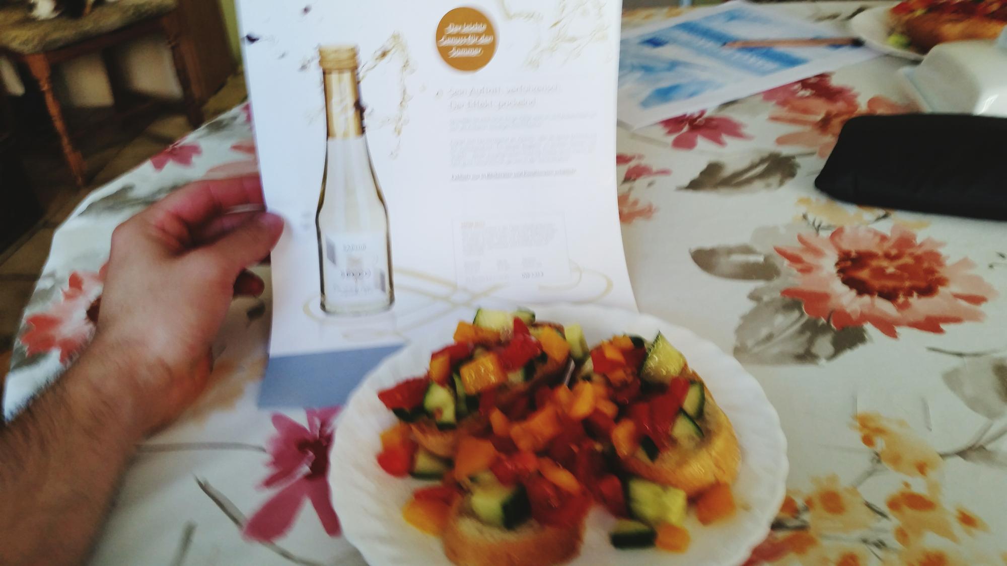Sample menu layout and tasting notes